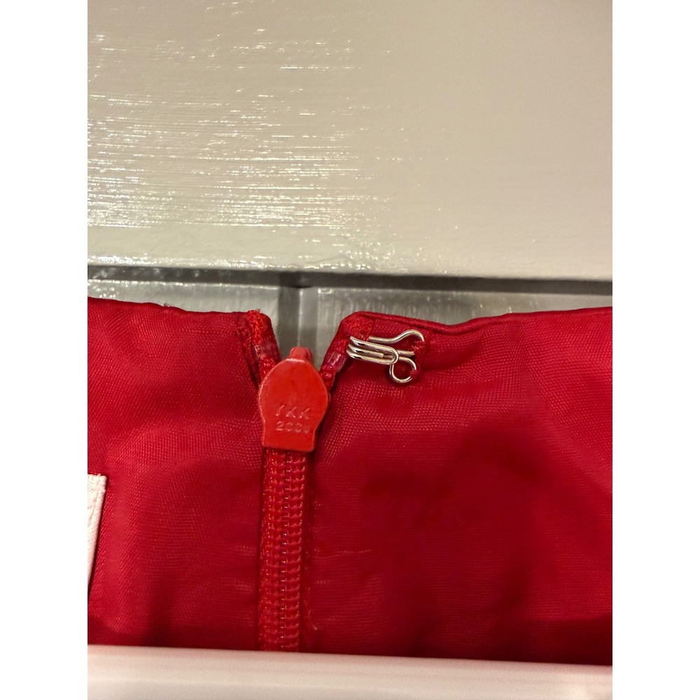 Talbots Petites Red Sleeveless Satin Sheath Dress Party Cocktail Occasion 4P - Picture 8 of 10